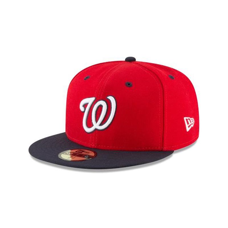 MLB Washington Nationals Authentic Collection 59Fifty Fitted (EMM0941) - Red New Era Caps